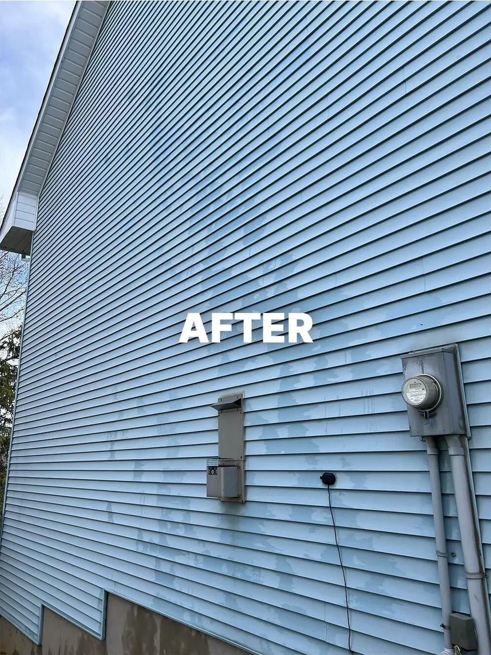After exterior house washing